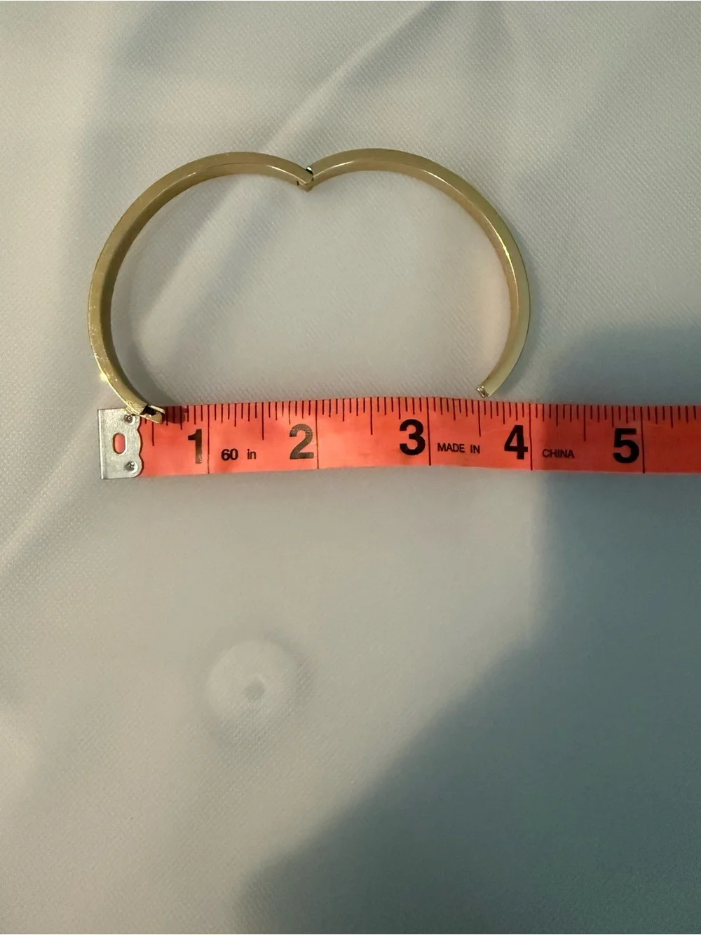 Coach Kissing C Signature Gold Hinged Bangle Crystal Bracelet